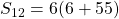 S_{12}=6(6+55)