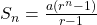 S_n=\frac{a(r^n-1)}{r-1}