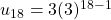 u_{18}=3(3)^{18-1}