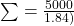 \sum=\frac{5000}{1.84)}