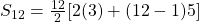 S_{12}=\frac{12}{2}[2(3)+(12-1)5]