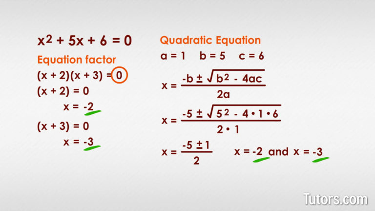 factored form of quadratic equation